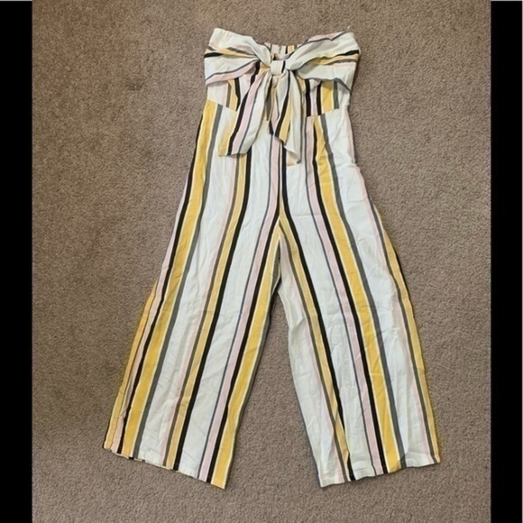 Gypsies & Moondust Striped Strapless Jumper Sz 7 - Picture 1 of 9